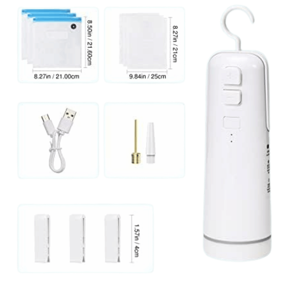 Mini Aspirateur Multi-Fonction™ Gonfleur, Découpeur & Collage Rechargeable